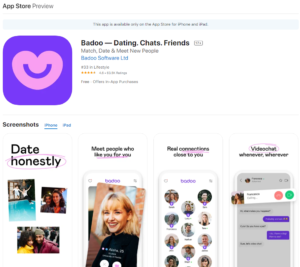 badoo app rating by app store