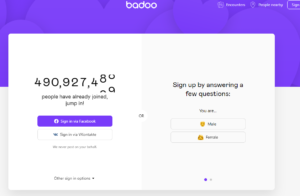 badoo sign up