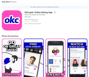 okcupid app rating by app store
