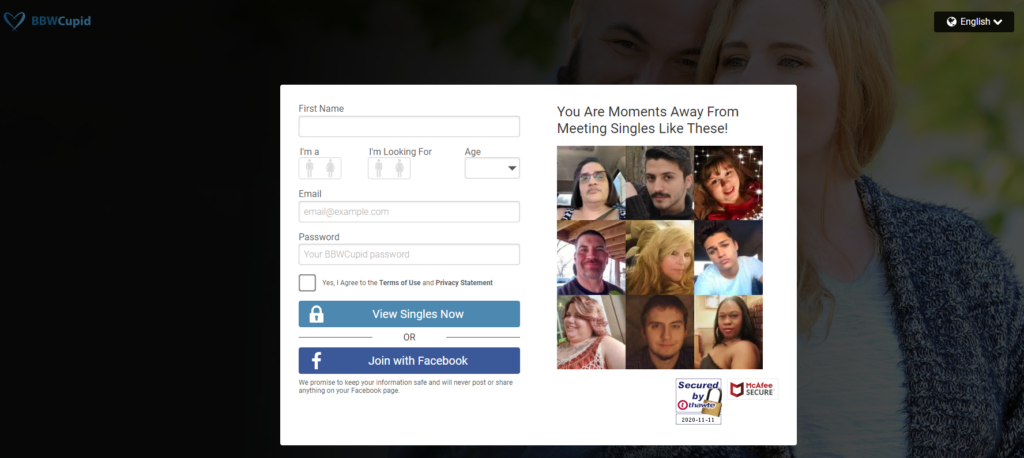 bbwcupid sign up