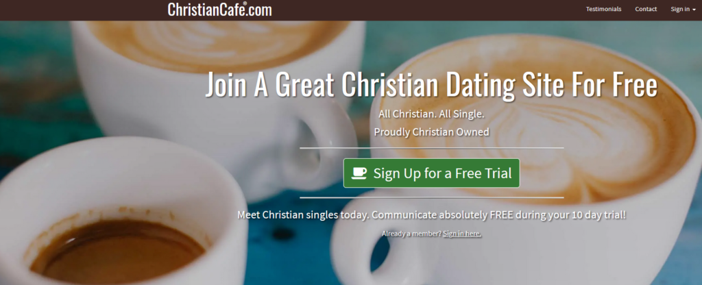 christian cafe main page